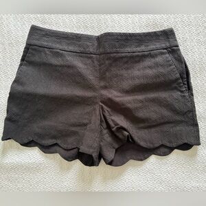 Loft Riviera Scallop Hem Black Women's Shorts